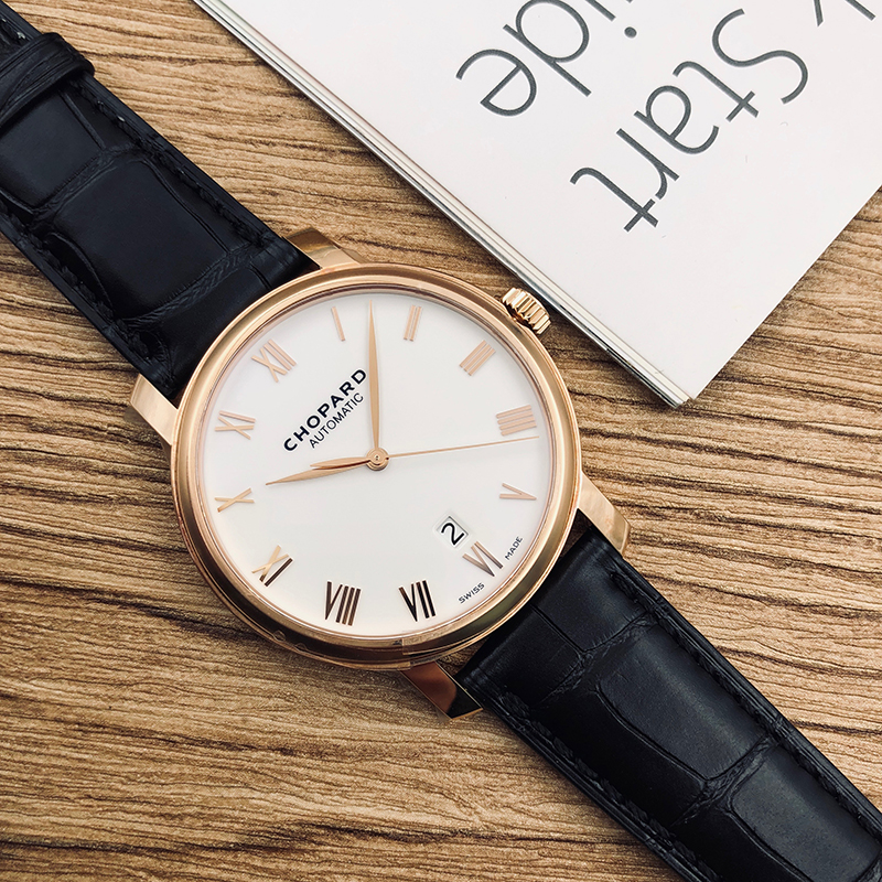 Chopard Classic 40mm 18K Rose Gold White Dial Automatic 161278