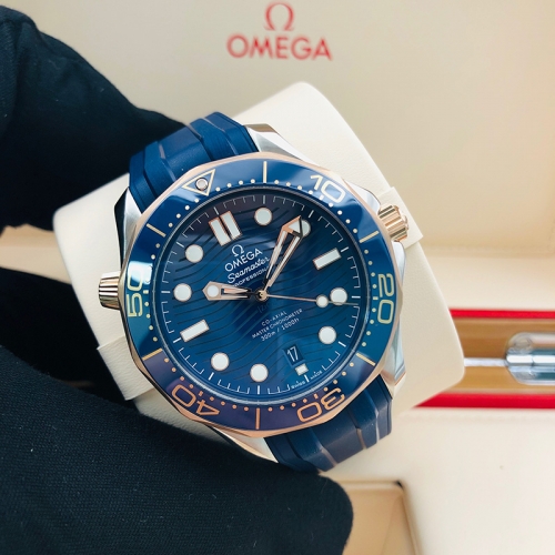 omega seamaster automatic blue dial