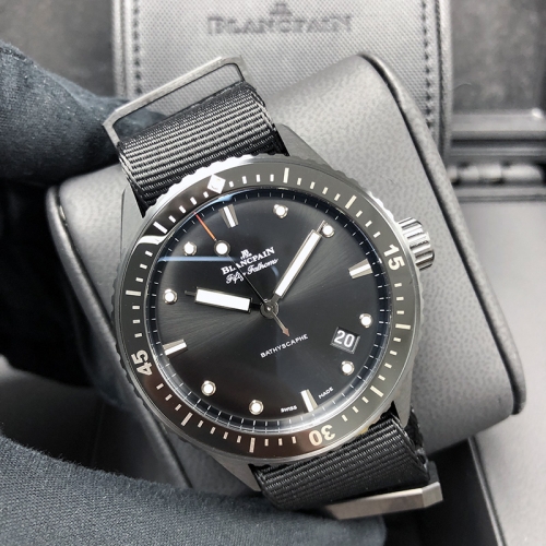 Blancpain Fifty Fathoms 43mm Ceramic Black Dial Automatic 5000