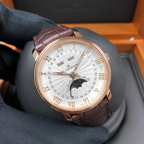 Blancpain Villeret 40mm 18K Rose Gold Silver Dial Automatic 6664-3642-55B