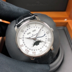 Blancpain Villeret 40mm Stainless Steel White Dial Automatic 6654-1127-55B