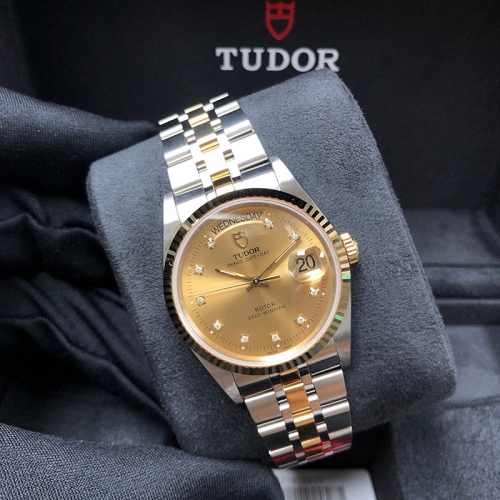 Tudor Prince Date Day 36mm Steel-Yellow Gold Champagne Dial Automatic M76213-0011