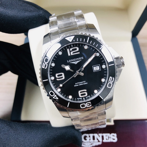 Longines hydroconquest 41mm black new arrivals