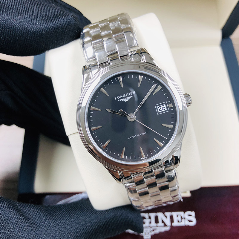 LONGINES Flagship 35.5MM Stainless Steel Black Dial Automatic L4