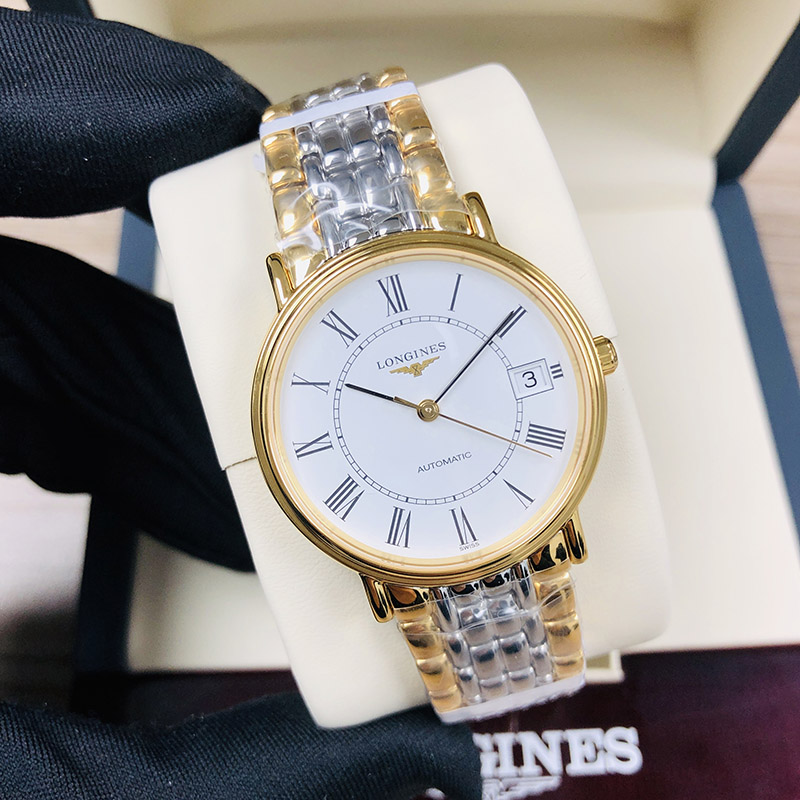 LONGINES Presence 34.5MM Stainless Steel With Yellow Gold PVD