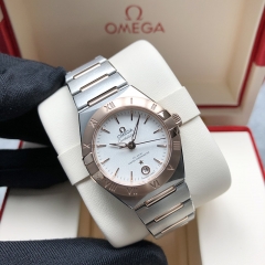 OMEGA Constellation Steel-Rose Gold 29MM White Dial Automatic 131.20.29.20.02.001
