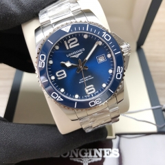LONGINES Hydroconquest Stainless Steel 41MM Sunray Blue Dial Automatic L3.781.4.96.6