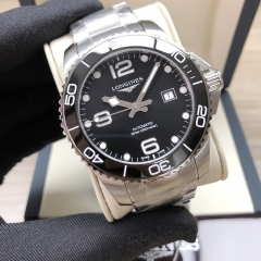 LONGINES Hydroconquest Stainless Steel 43MM Black Dial Automatic L3.782.4.56.6